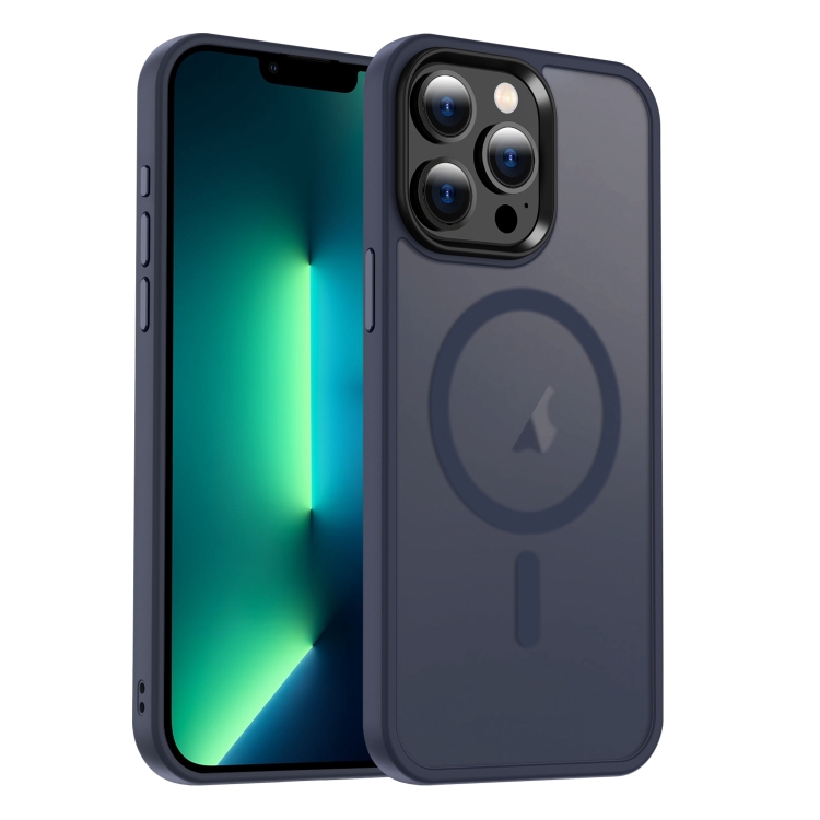 

For iPhone 13 Pro MagSafe Magnetic Skin Feel Frosted Phone Case(Dark Blue)