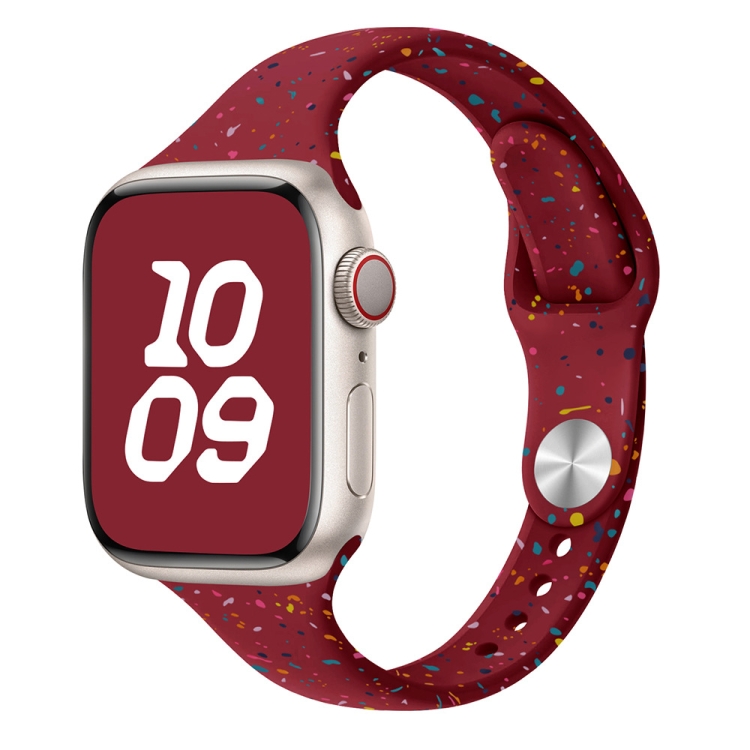 For Apple Watch Series 44mm Slim Style Colorful Dots Silicone