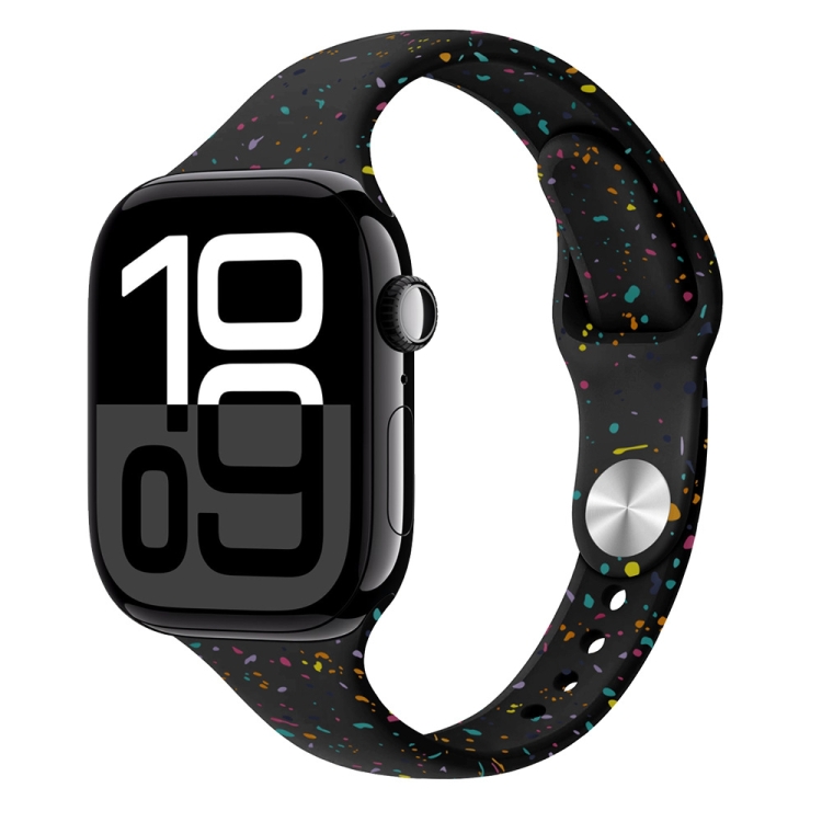 Apple Watch Series 10 46mm スリムスタイル カラフルドット シリコン 