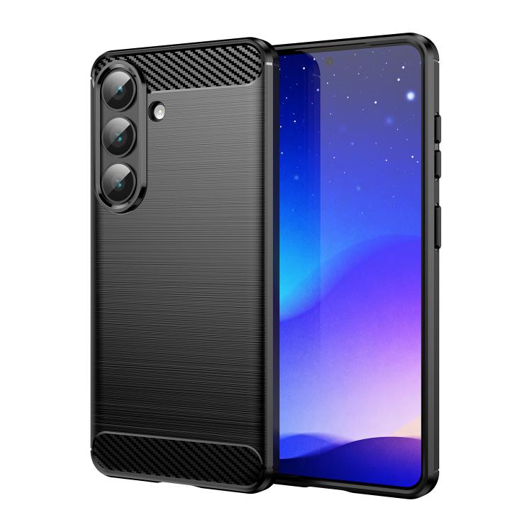 

For Samsung Galaxy S26 Pro 5G Carbon Fiber Brushed Texture TPU Phone Case(Black)