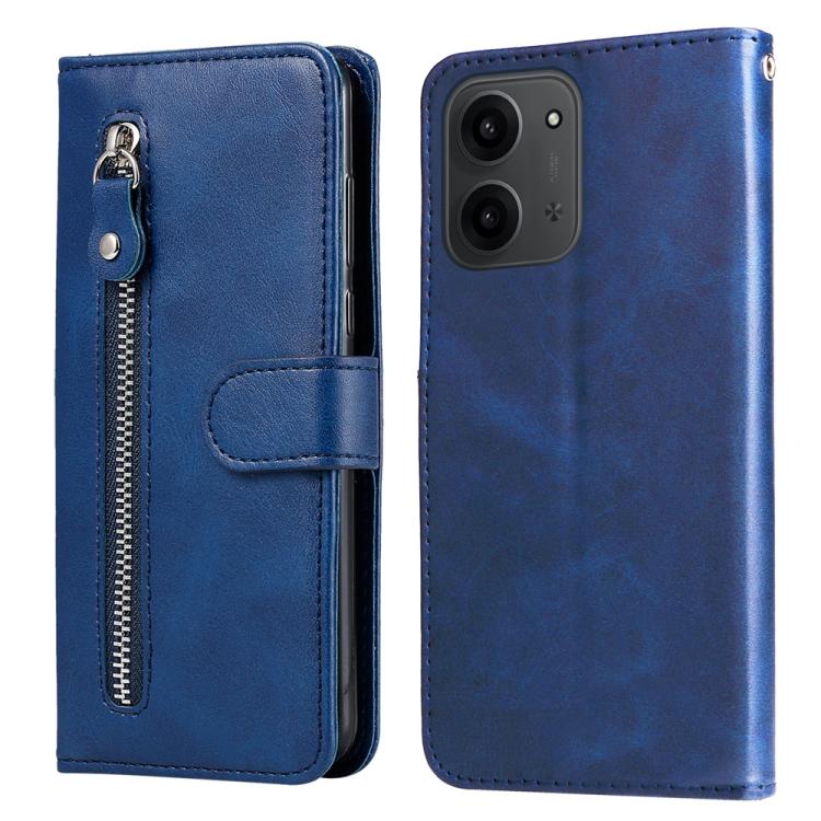 

For Redmi 15C 5G / 4G EU 173mm / Poco C85 5G Fashion Calf Texture Zipper Leather Phone Case(Blue)