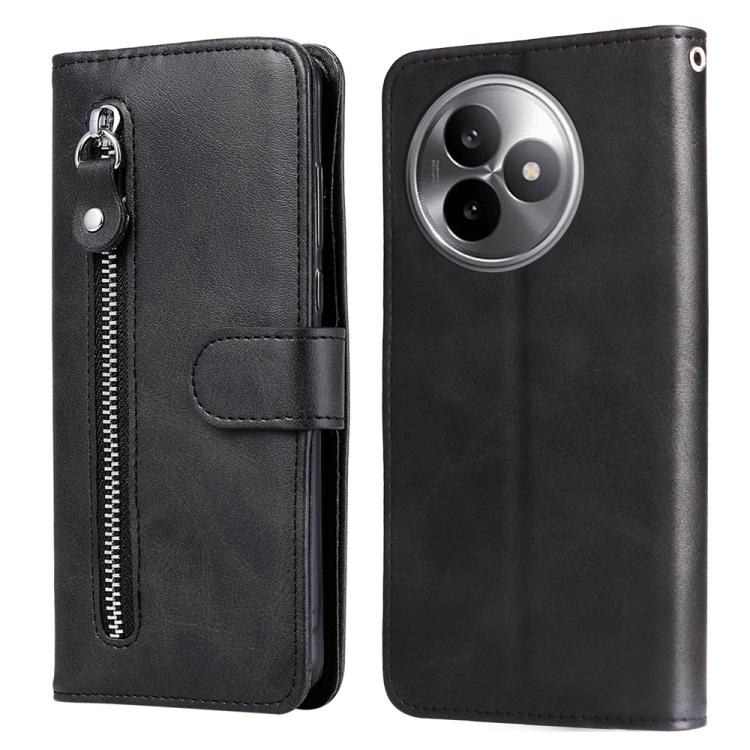 

For Redmi K80 Ultra Fashion Calf Texture Zipper Leather Phone Case(Black)