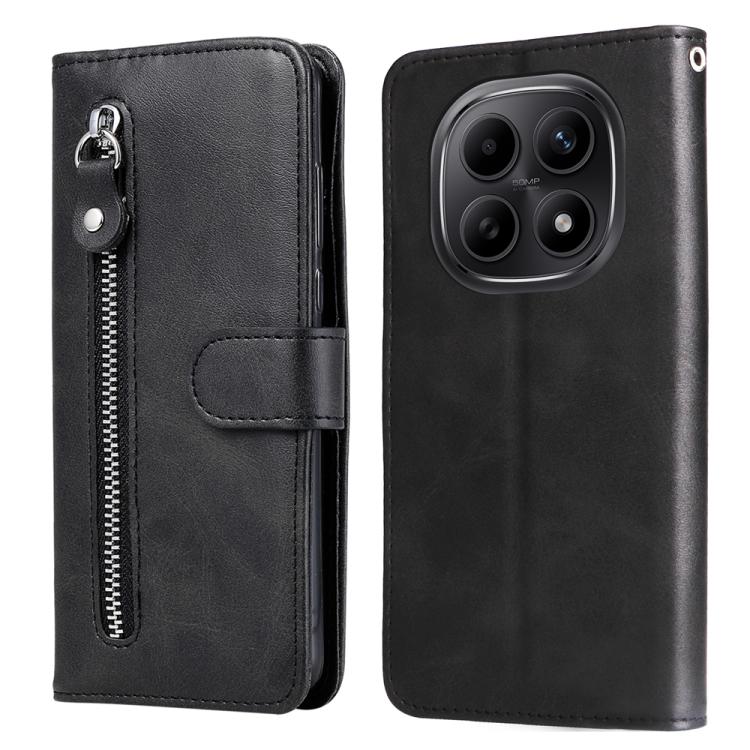

For Redmi Note 15 5G Global 164mm Fashion Calf Texture Zipper Leather Phone Case(Black)