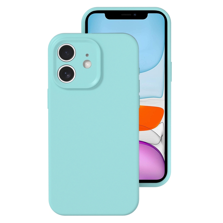 

For iPhone 11 Precise Hole Liquid Silicone Jelly Color Full Coverage Phone Case(Glacier Blue)