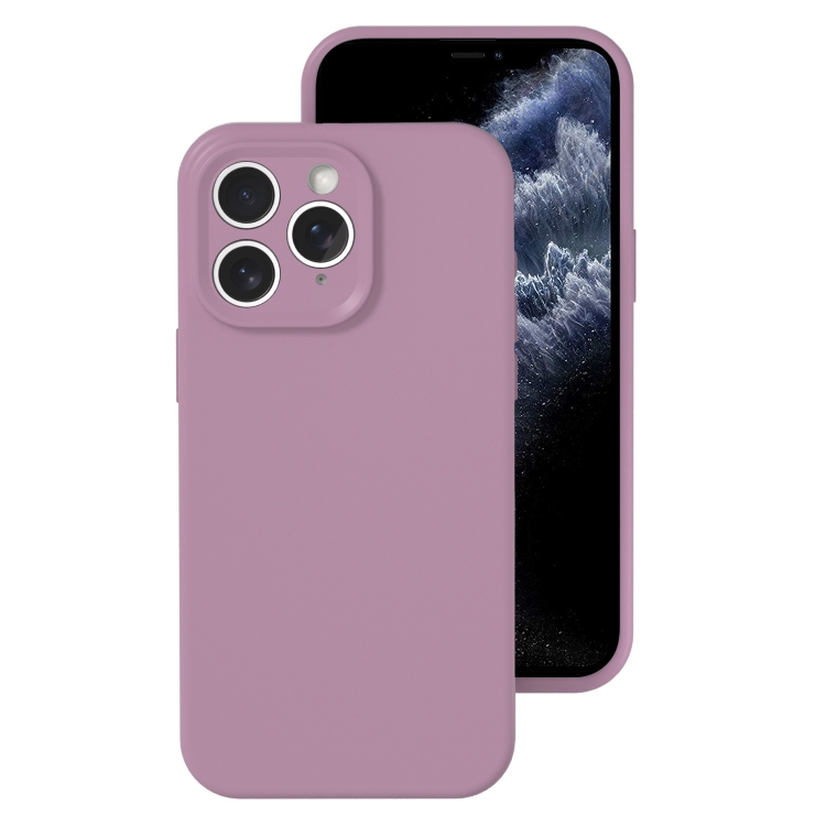 

For iPhone 11 Pro Precise Hole Liquid Silicone Jelly Color Full Coverage Phone Case(Blackcurrant Color)