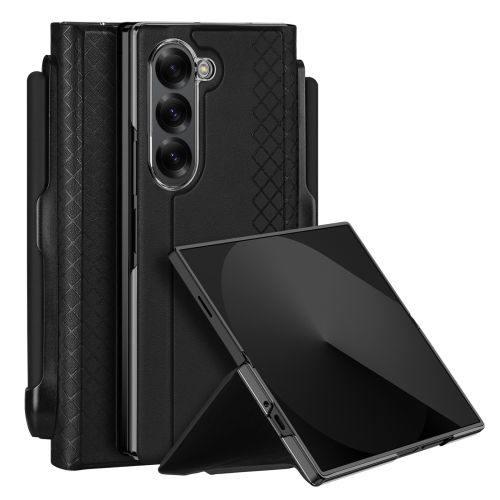 

For Samsung Galaxy Z Fold6 DUX DUCIS Bril Series PU + TPU Phone Case with Pen Slot(Black)