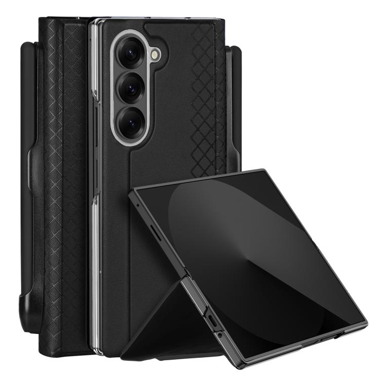 

For Samsung Galaxy Z Fold7 5G DUX DUCIS Bril Series PU + TPU Phone Case with Pen Slot(Black)