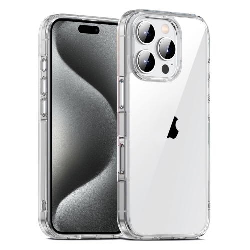 

For iPhone 15 Pro PC Hybrid TPU Full Coverage Shockproof Phone Case(Transparent)