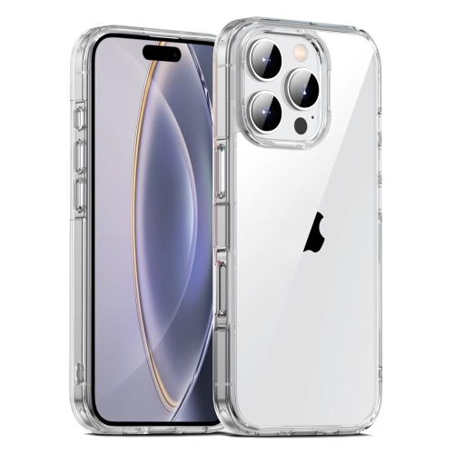 

For iPhone 16 Pro Max PC Hybrid TPU Full Coverage Shockproof Phone Case(Transparent)