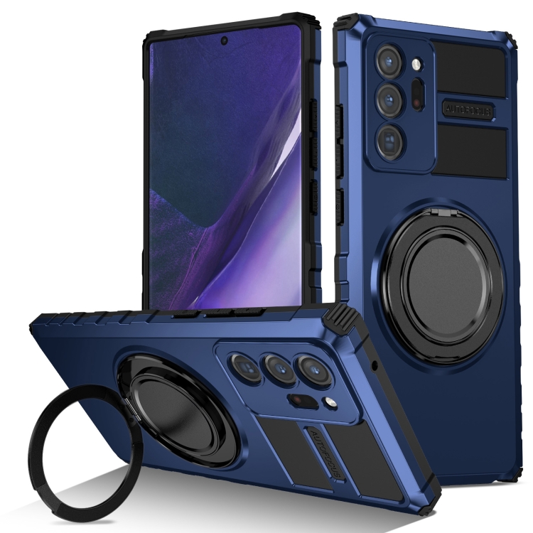 

For Samsung Galaxy Note20 Ultra Rotating Magnetic Holder Phone Case(Royal Blue)
