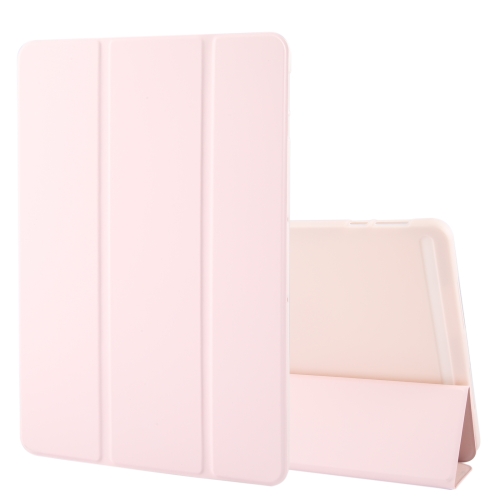 For OnePlus Pad 2 Tri-fold Silicone Leather Tablet Case(Pink)