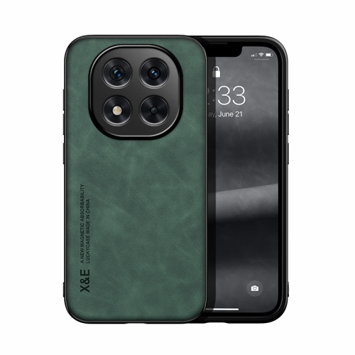 

For Redmi Note 14 Pro+ 5G Skin Feel Magnetic Leather Back Phone Case(Green)