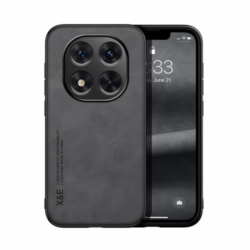 

For Redmi Note 14 Pro 5G Skin Feel Magnetic Leather Back Phone Case(Dark Grey)