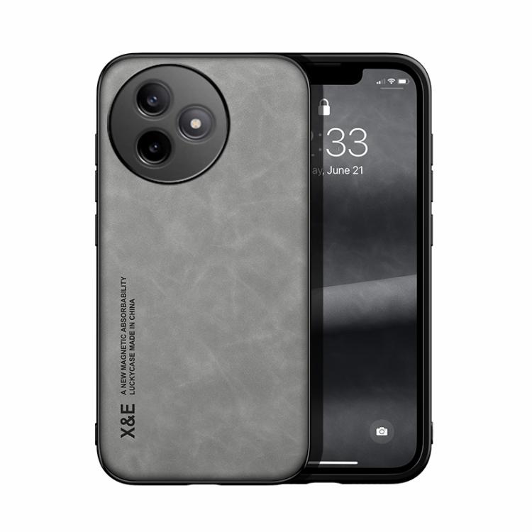 

For Redmi K80 Ultra Skin Feel Magnetic Leather Back Phone Case(Light Grey)