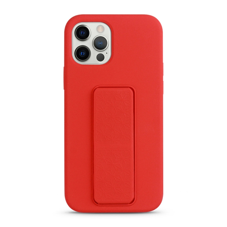 

For iPhone 13 Pro Max Liquid Silicone Holder Phone Case(Red)