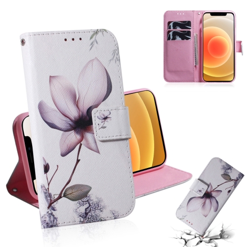 

For iPhone 12 mini Coloured Drawing Horizontal Flip Leather Case, with Holder & Card Slots & Wallet(Magnolia Flower)