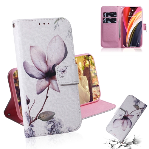 

For iPhone 12 Pro Max Coloured Drawing Horizontal Flip Leather Case, with Holder & Card Slots & Wallet(Magnolia Flower)