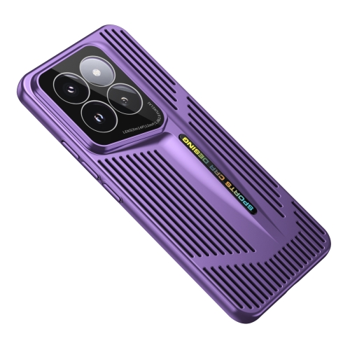 

For Xiaomi 14 Pro Blade Cooling PC Full Coverage Phone Case(Dark Purple)