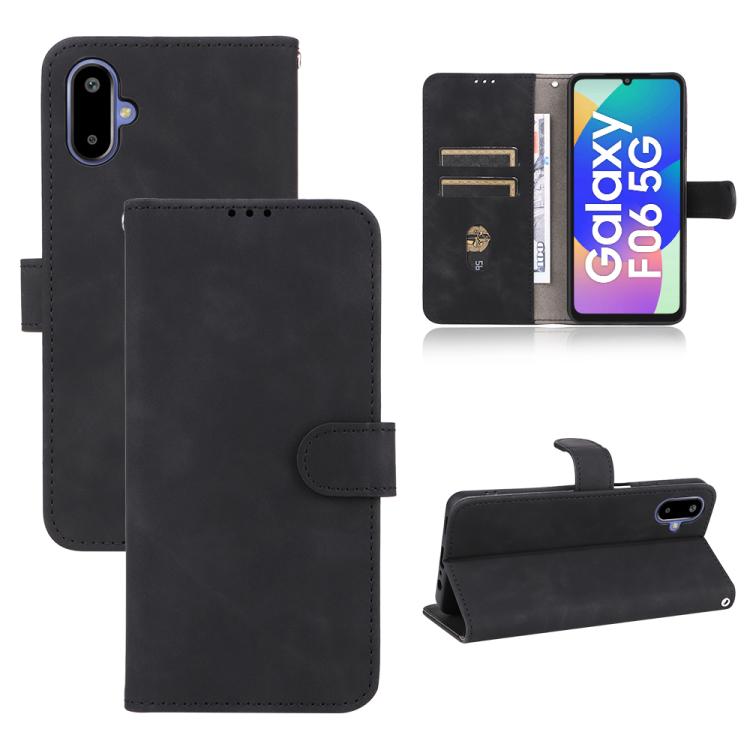 

For Samsung Galaxy M06 5G / F06 5G Skin Feel Magnetic Flip Leather Phone Case(Black)