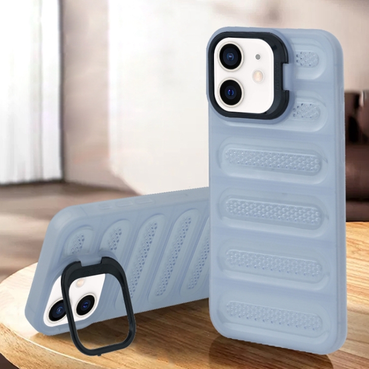 

For iPhone 12 / 12 Pro Invisible Holder Cooling Phone Case(Transparent)