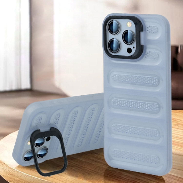 

For iPhone 13 Pro Max Invisible Holder Cooling Phone Case(Transparent)