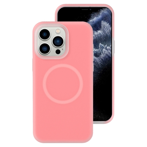 

For iPhone 11 Pro Max Jelly Liquid Silicone MagSafe Magnetic Phone Case(Berry Powder)