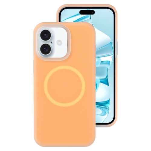 

For iPhone 16 Plus Jelly Liquid Silicone MagSafe Magnetic Phone Case(Orange)
