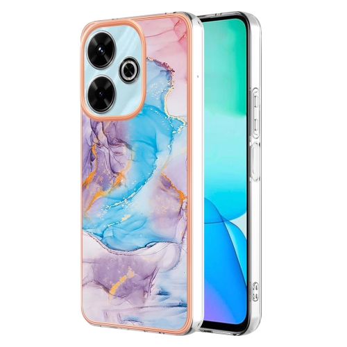 

For Redmi 13 4G Electroplating IMD TPU Phone Case(Blue Marble)