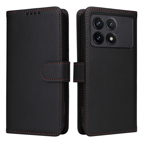 

For Xiaomi POCO F6 Pro BETOPNICE BN-005 2 in 1 Detachable Imitate Genuine Leather Phone Case(Black)