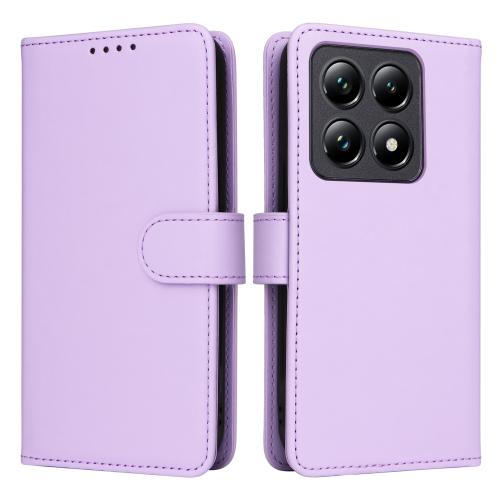 

For Xiaomi 14T Pro BETOPNICE BN-005 2 in 1 Detachable Imitate Genuine Leather Phone Case(Light Purple)