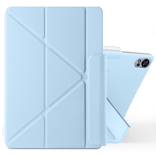 

For Huawei MatePad Air 12 2024 Fixed Buckle Magnetic Deformation Leather Tablet Case(Ice Blue)