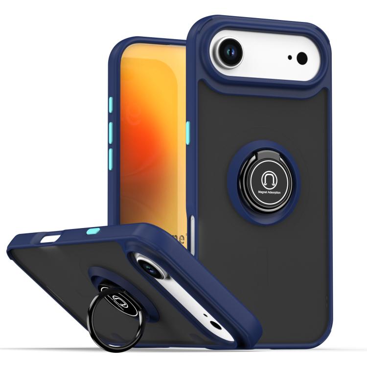

For iPhone Air Q Shadow 1 Series TPU + PC Phone Case with Ring(Royal Blue)