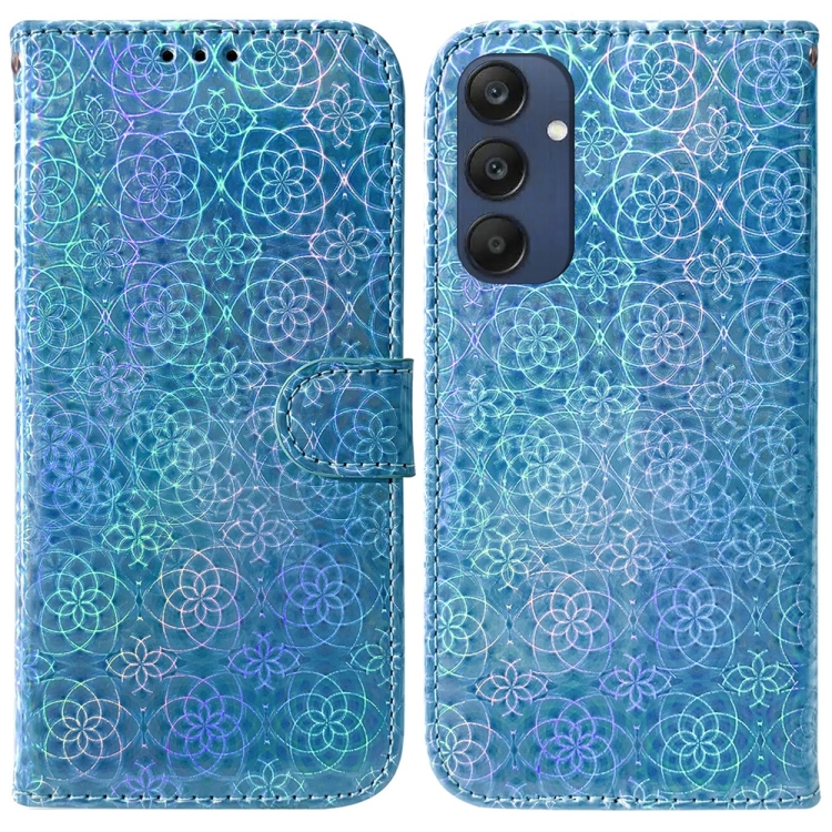 

For Samsung Galaxy M35 Colorful Magnetic Buckle Leather Phone Case(Blue)