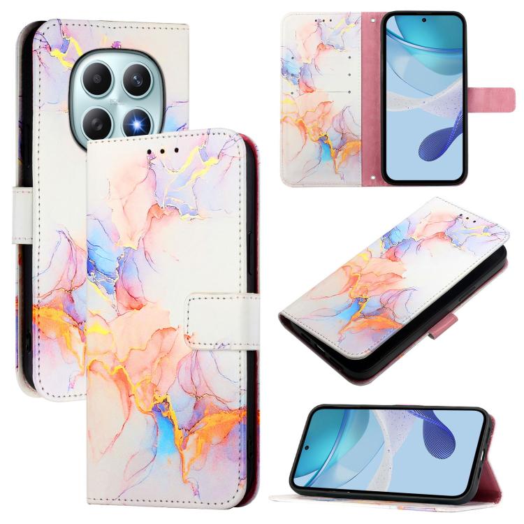 

For Redmi Note 15 4G / 5G Global 164mm PT003 Marble Pattern Flip Leather Phone Case(Galaxy Marble White)