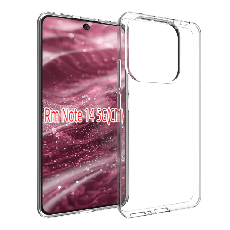 

For Redmi Note 14 5G Waterproof Texture TPU Phone Case(Transparent)