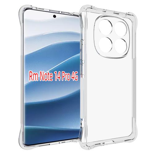 

For Redmi Note 14 Pro 4G Shockproof Non-slip Thickening TPU Phone Case(Transparent)