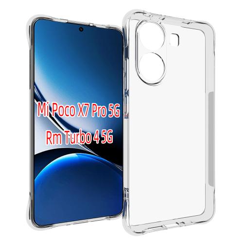 

For Redmi Turbo 4 Shockproof Non-slip Thickening TPU Phone Case(Transparent)