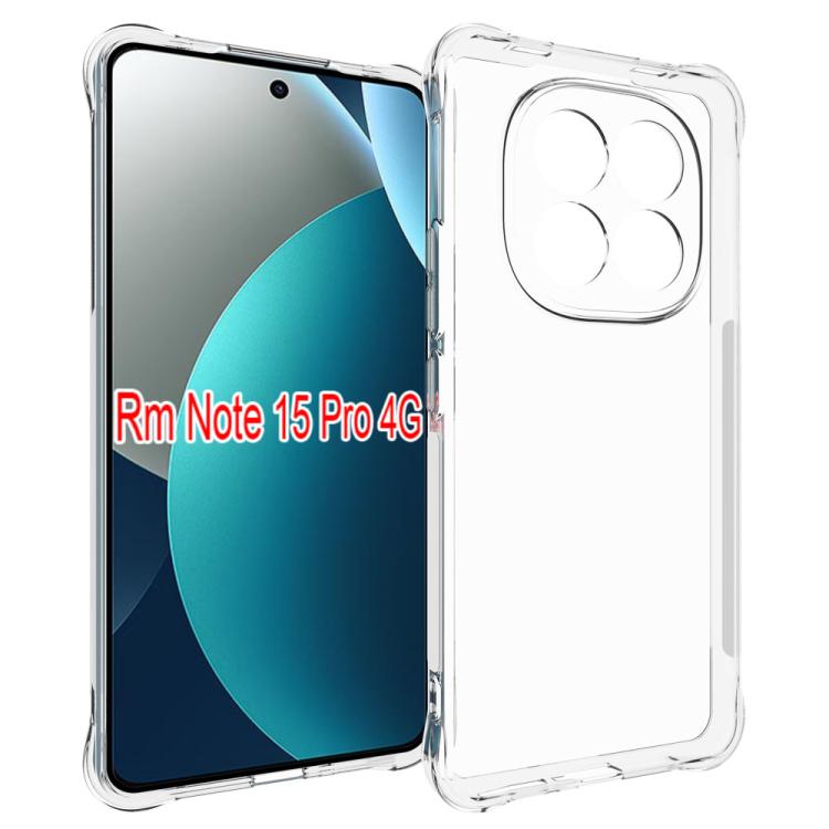 

For Redmi Note 15 Pro 4G 163.2mm Shockproof Non-slip Thickening TPU Phone Case(Transparent)