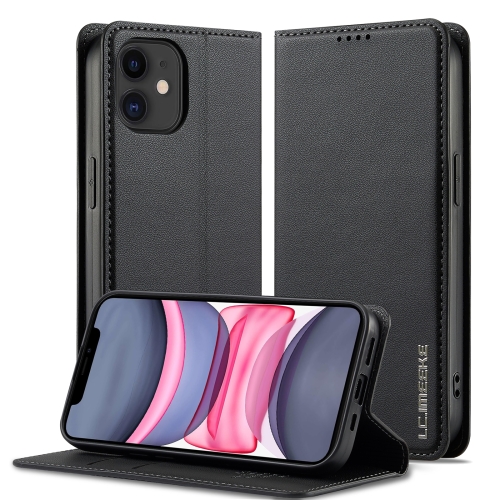 

For iPhone 11 LC.IMEEKE L1 Series Frosted Fine Texture PU Phone Case(Black)