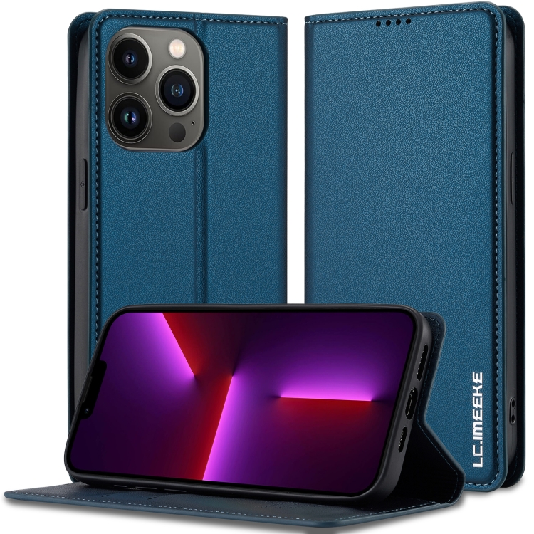 

For iPhone 11 Pro LC.IMEEKE L1 Series Frosted Fine Texture PU Phone Case(Blue)