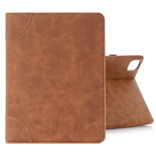 

Retro Book Style Leather Tablet Case For iPad Pro 13 2024(Brown)