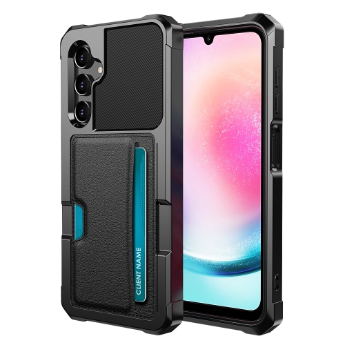 

For Samsung Galaxy A15 ZM02 Card Slot Holder Phone Case(Black)