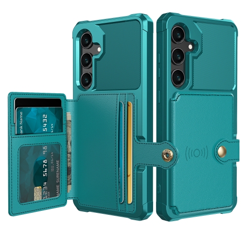 

For Samsung Galaxy S24+ 5G Magnetic Wallet Card Bag Leather Phone Case(Cyan)