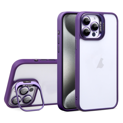 

For iPhone 15 Pro Max U1 Invisible Lens Holder Acrylic + TPU Shockproof Phone Case(Dark Purple)