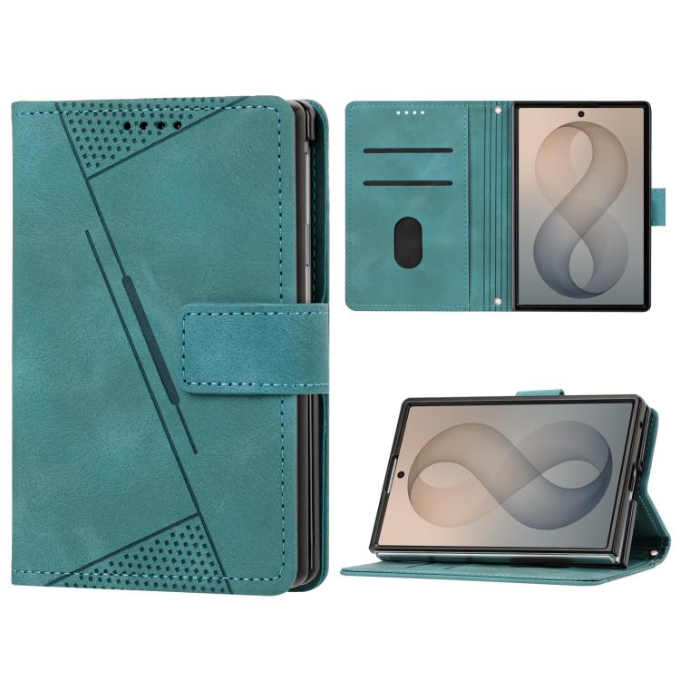 For Galaxy Z Fold8 5G Dream Triangle Leather Phone Case with Lanyard(Green)