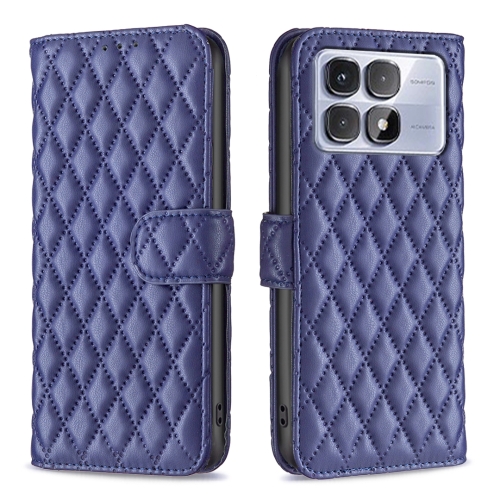 

For Redmi K70 Ultra Diamond Lattice Wallet Flip Leather Phone Case(Blue)