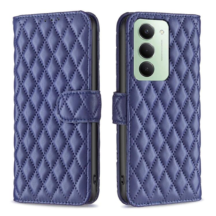 

For Redmi 15 5G Global / 15 4G SEA 169.5mm Diamond Lattice Wallet Flip Leather Phone Case(Blue)