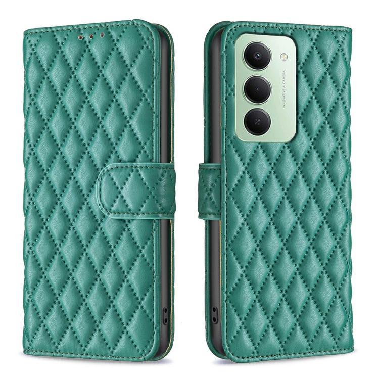 

For Redmi 15 5G Global / 15 4G SEA 169.5mm Diamond Lattice Wallet Flip Leather Phone Case(Green)