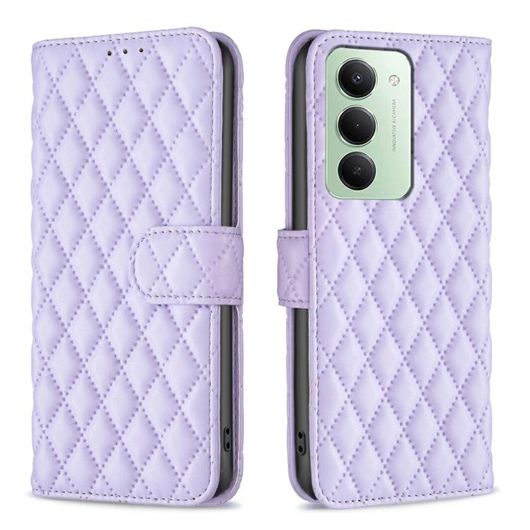 

For Redmi 15 5G Global / 15 4G SEA 169.5mm Diamond Lattice Wallet Flip Leather Phone Case(Purple)