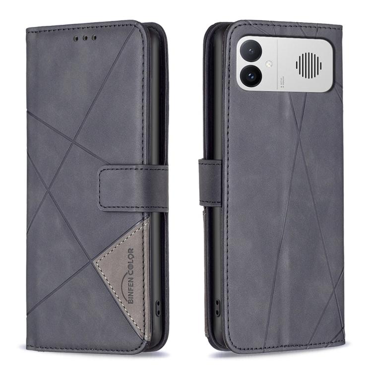 For Redmi K90 Max 5G Magnetic Buckle Rhombus Texture Leather Phone Case(Black) — купить у Sunsky-online WW
